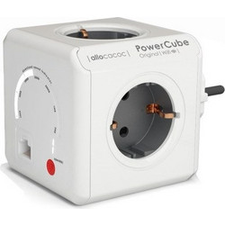 WiFi Πολύπριζο 4 θέσεων - Γκρι - 9610/DEORWF Allocacoc PowerCube Original-9610/DEORWF-Γκρι 9610/DEORWF