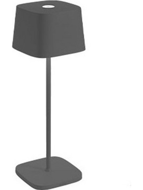 Zafferano LD0870N3 Πορτατίφ Αφής LED με Μπαταρία Γκρι Μαύρο Φ10xΥ29cm
