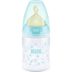 Nuk First Choice+ Πλαστικό Μπιμπερό με Θηλή Καουτσούκ κατά των Κολικών 0-6m Stars Turquoise 150ml