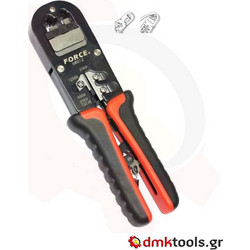 Force 68012 Πρεσα Τηλεφωνου Ethernet Και Τηλεφωνικά Καλώδια