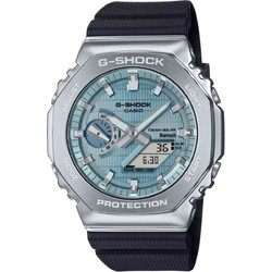 Casio G-Shock Ανδρικό Ρολόι Χρονογράφος Solar με Μαύρο Καουτσούκ Λουράκι GBM-2100A-1A2ER