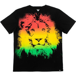 FALLEN RASTA LION T-SHIRT BLACK