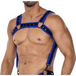 H4RNESS05 Chest Harness Neon Electric Blue One Size