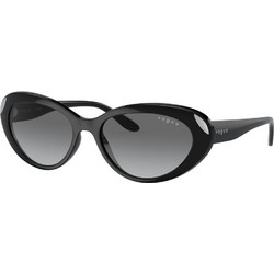 Vogue VO5456S W44/11 Γυναικεία Γυαλιά Ηλίου Οβάλ Κοκάλινα Μαύρα με Μαύρο Polarized Φακό
