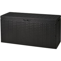 Πλαστικό Μπαούλο Κήπου Geflecht 300lt Ανθρακί 120x45x60cm