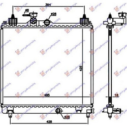 Ψυγειο Νερου 1.2 Βενζινη (425x485x16) Suzuki Ignis 20- - 799106305
