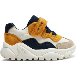 Geox Ciufciuf Παιδικά Sneakers Μπεζ Κίτρινα Navy Μπλε B455RB0FU22CQ62P