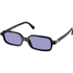 Miu Miu MU11ZS 16K01O Ανδρικά Γυαλιά Ηλίου Ορθογώνια Μεταλλικά Μωβ με Μαύρο Φακό