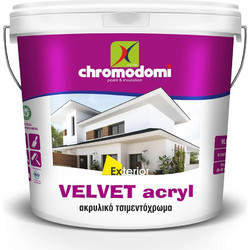 Chromodomi Velvet Acry Τσιμεντόχρωμα Λευκό 9lt