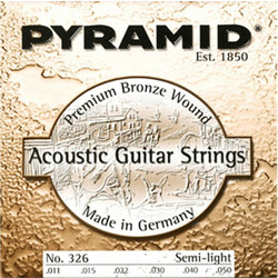 Pyramid Semi-Light Σετ 6 Χορδές Ακουστικής Κιθάρας Phosphor Bronze 11-50"