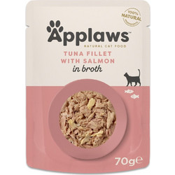 Applaws Adult with Tuna Fillet & Salmon in Broth 70gr