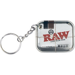 Raw Keychain Miniature Tray Μεταλλικό Μπρελόκ Ασημί (Silver) 4.5x3.5cm