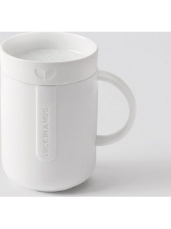 Κούπα Με Καπάκι Luck In A Mug RD0017096 Φ8x12cm White Raeder Πορσελάνη
