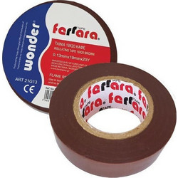 Μονωτική Ταινία Καφέ PVC 19mm x 20m | Wonder | K1ZA0 Brown