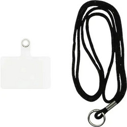 Vivid Lanyard Rhinestone Neck Strap Black