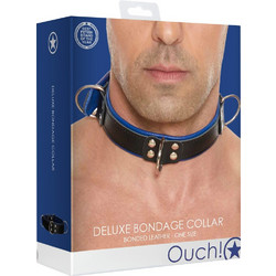 Ouch! Deluxe Bondage Collar Blue