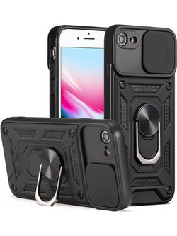 Bodycell Ring Armor Slide Back Cover Black (iPhone SE 2022 / SE 2020 / 8 / 7)