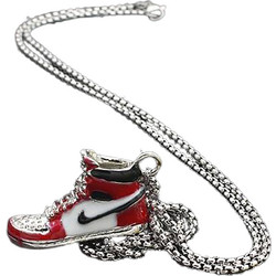 Ghetto Shoe Street Style Hip Hop Pendant Necklace Red