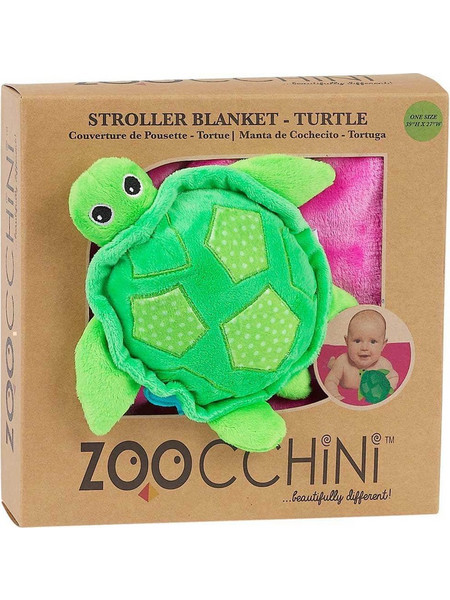Zoocchini Turtle Buddy Κουβέρτα Αγκαλιάς Βελουτέ με Λούτρινο 68.5x100 Φούξια