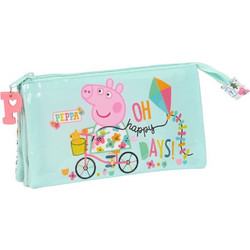 Safta Peppa Pig Cosy Corner Κασετίνα με 3 Θήκες Μπλε 812290744