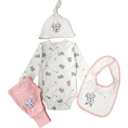 Σετ Νεογέννητου 4τμχ Interlock Cream Peach Minnie 8040109