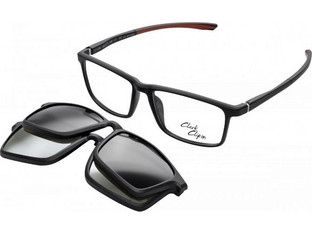 Clark K1400 C01 55-17-140 Γυαλιά Οράσεως με Clip-On Μαύρο