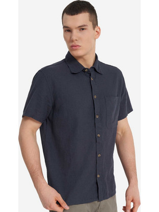 Outventure Travel Mens SS Shirt Ανδρικό Πουκάμισο Κοντομάνικο Μπλε