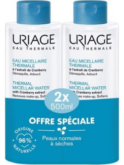 Uriage Eau Micellare Thermale Normal / Dry Skin 2x500ml