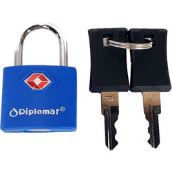 Λουκέτο Diplomat ACLOCK4 TSA με Κλειδί - Μπλε Ιδανικό για Βαλίτσες Μπλε