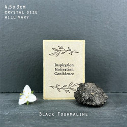 Σπιρτόκουτο κρύσταλλος 4,5x3,4εκ. Black Tourmaline