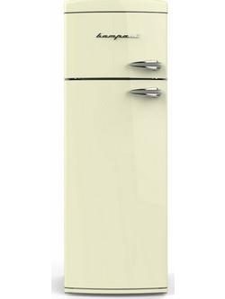 Bompani BODP615/C Retro Δίπορτο Ψυγείο 311lt Υ175.4xΠ60.5xΒ64cm Μπεζ