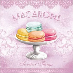 Χαρτοπετσέτα decoupage 33X33 macarons rose