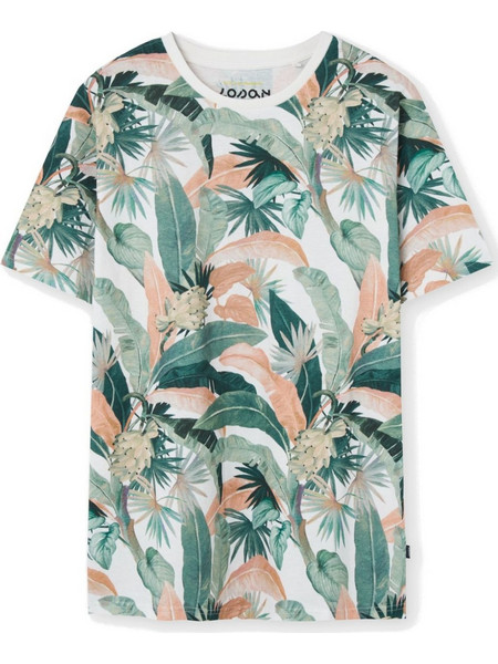LOSAN Ανδρικό φλοράλ κοντομάνικο μπλουζάκι T-Shirt LMNAP0103-25009