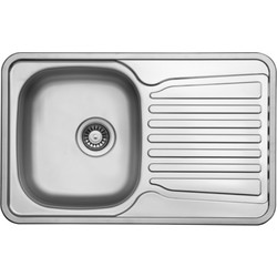Macart New Economy D-100 Ένθετος Νεροχύτης Inox Αντιστρεφόμενος Σαγρέ