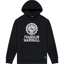 Franklin & Marshall Ανδρικό Φούτερ Fleece με Κουκούλα & Τσέπες Μαύρο JM5018.000.2004P01-9800