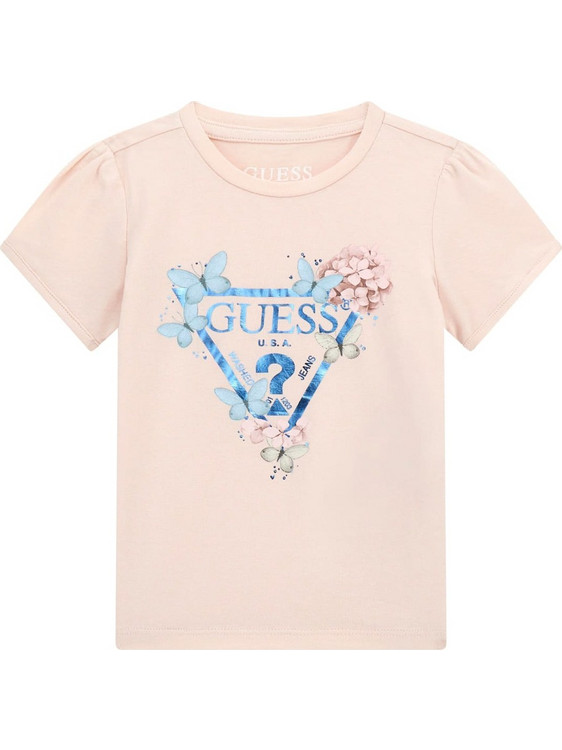 Guess Παιδικό T-Shirt Κοντομάνικο Σομόν K5RI07K6YW4-G63Q