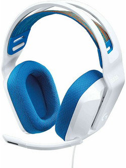 Logitech G335 Gaming Headset Over Ear White Blue