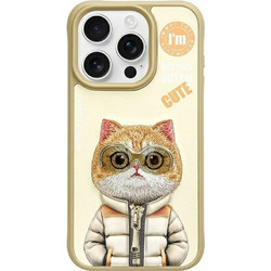 Nimmy Case COOL&Cute 2.0 Cat For Iphone 15 Pro khaki