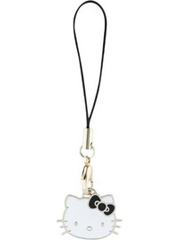 Hello Kitty Phone Strap Charm Kitty Head - Phone Pendant (black) - (HKCPMKHK)
