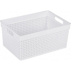 ΚΑΛΑΘΙ ΑΠΟΘΗΚΕΥΣΗΣ RATTAN ΛΕΥΚΟ 30x21x14cm ΤΕΜΑΧΙΟ HOMEPLAST Α00887Λ