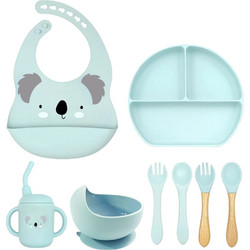 BabyCloud Σετ Φαγητού Σιλικόνης Koala Ciel 8τμχ