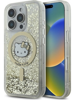 Hello Kitty Liquid Glitter Fever MagSafe iPhone 16 Pro Case - Gold