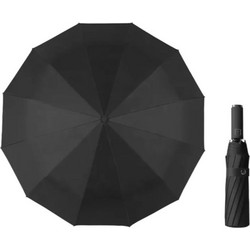 Αυτόματη ομπρέλα σπαστή με φακό LED - 60 10K - Tradesor - 585670 - Black