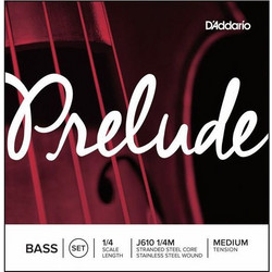 D'Addario J610 Prelude Σετ 4 Χορδές Κοντραμπάσου Stainless Steel Medium Tension