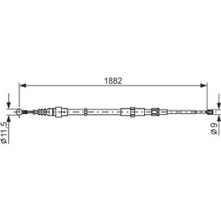 Bosch Ντίζα, Φρένο Ακινητοποίησης - 1 987 482 193