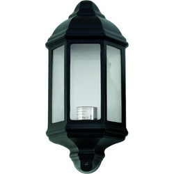 ΦΑΝΑΡΙ ΜΙΣΟ ΑΛΟΥΜΙΝΙΟΥ 380 ΜΑΥΡ0, 36CM X 17,6CM, CE,IP44,E27 - 113014