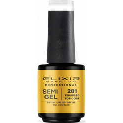 Elixir Semigel 281 Tempered Top Coat Ημιμόνιμο Βερνίκι Νυχιών 15ml
