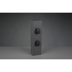 Πρίζα Κήπου Trio Lighting Ανθρακί Μεταλλικό IP54 9964-42