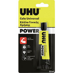UHU ΚΟΛΛΑ ΡΕΥΣΤΗ ΓΕΝΙΚΗΣ ΧΡΗΣΗΣ BLISTER 33ml POWER ΔΙΑΦΑΝΗ