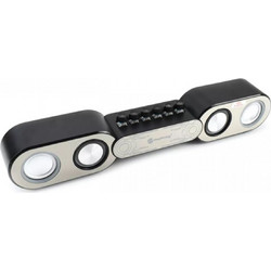 Rixing NR-666 Ηχεία Υπολογιστή 2.0 10W με Bluetooth & RGB Φωτισμό Silver